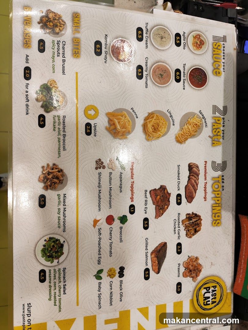 Pasta Play Menu