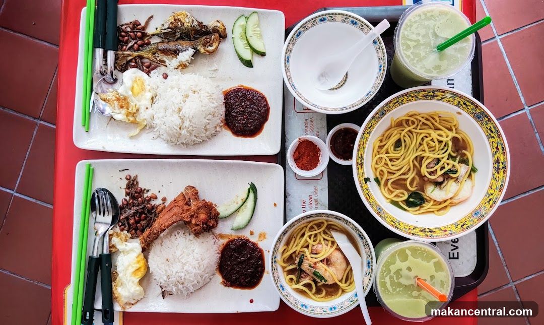 Nasi Lemak and Noodles