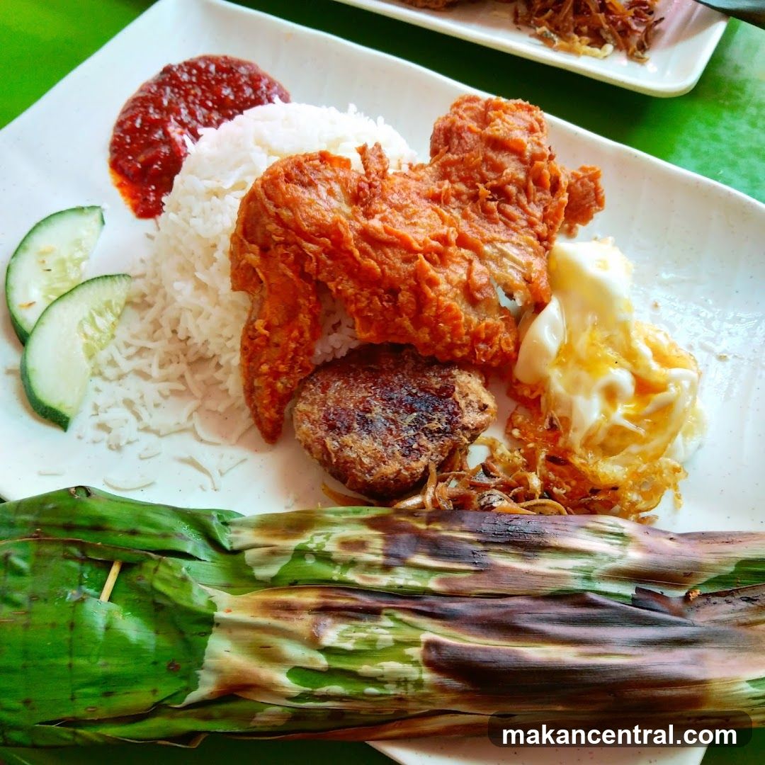 Nasi Lemak with Fried Chicken