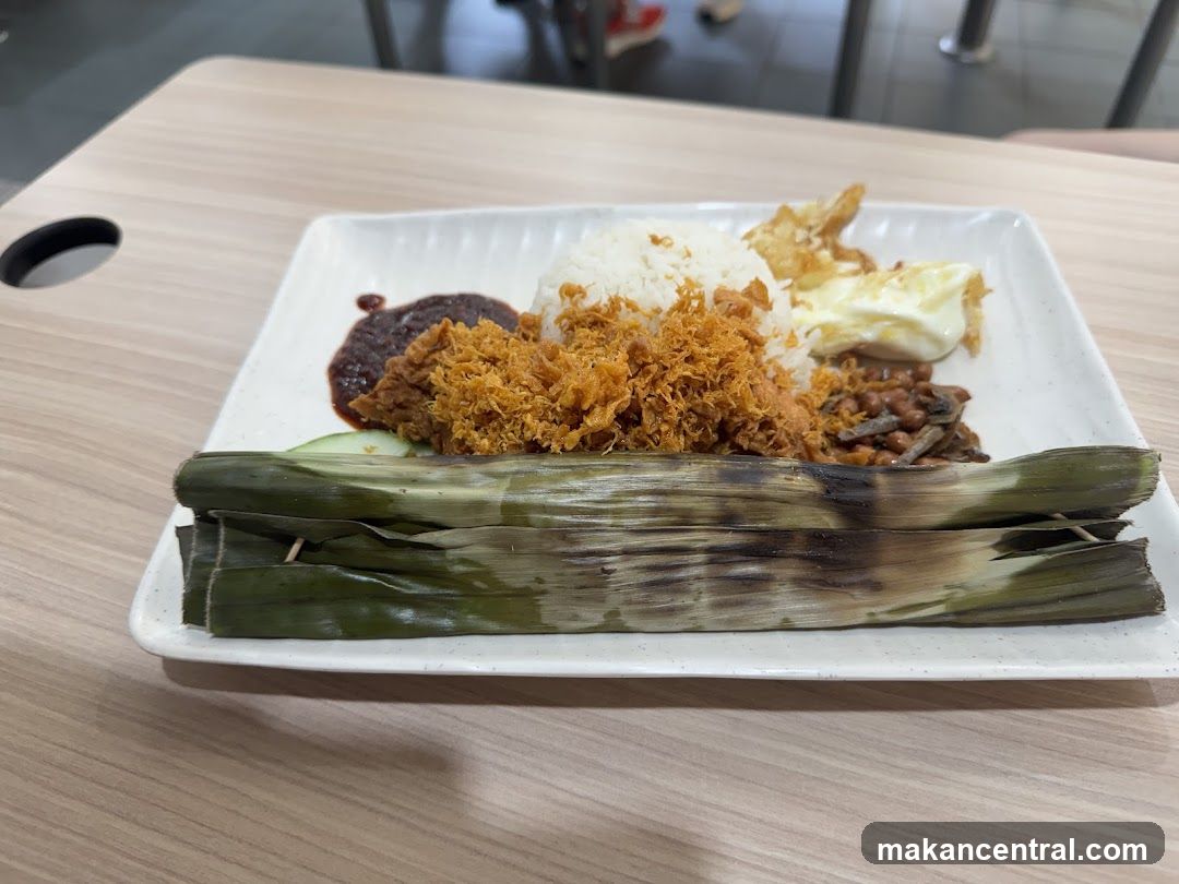 Nasi Lemak with Otak-Otak