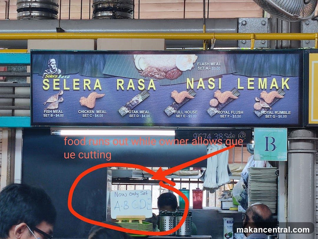 Selera Rasa Nasi Lemak Menu