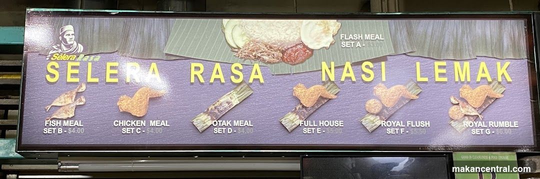 Selera Rasa Nasi Lemak Menu