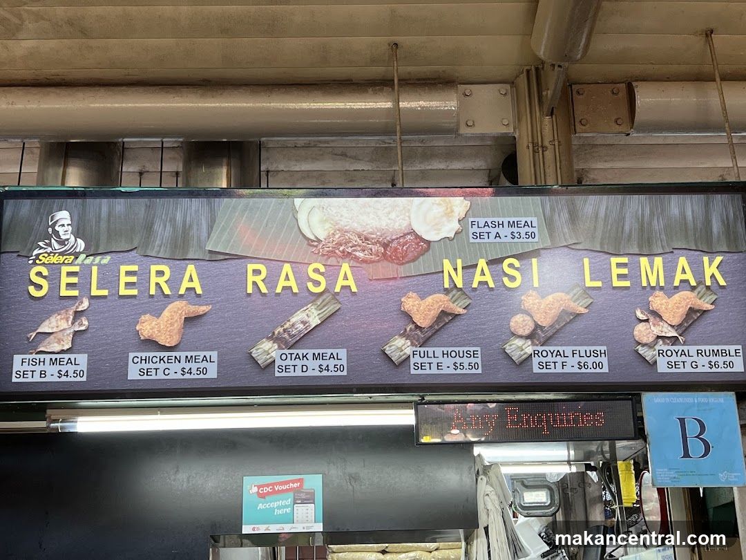 Selera Rasa Nasi Lemak Menu