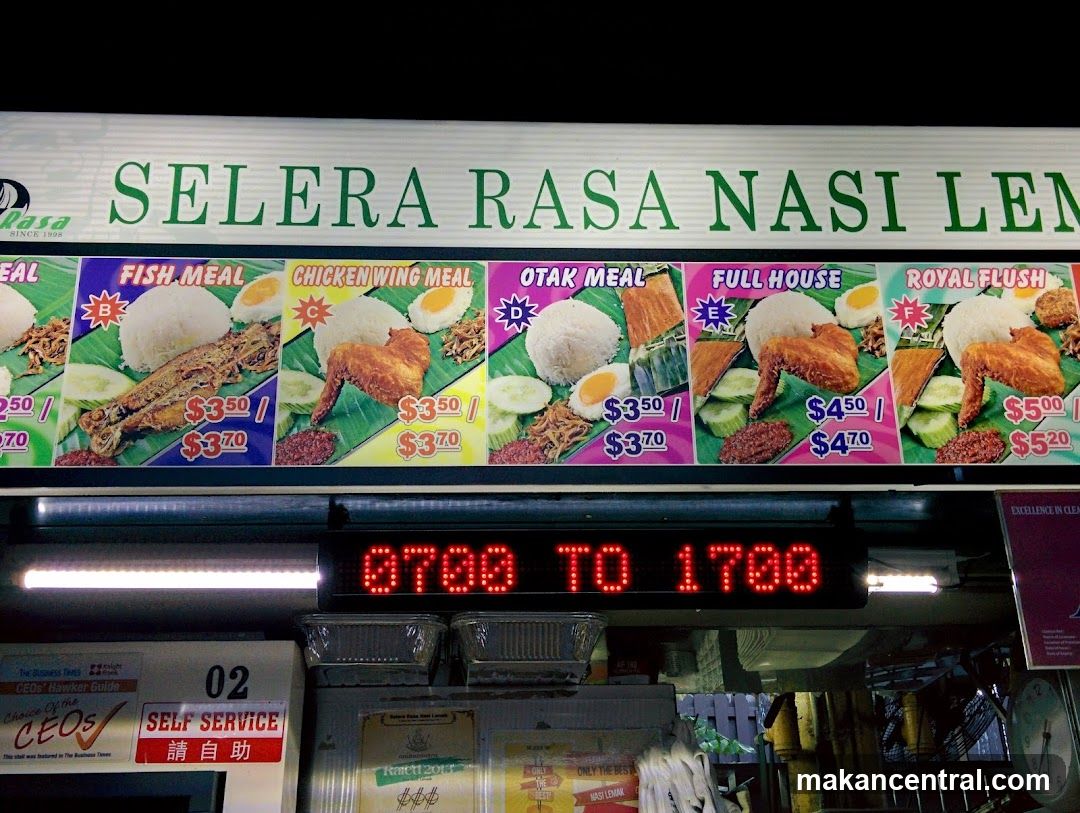 Nasi Lemak Menu Display