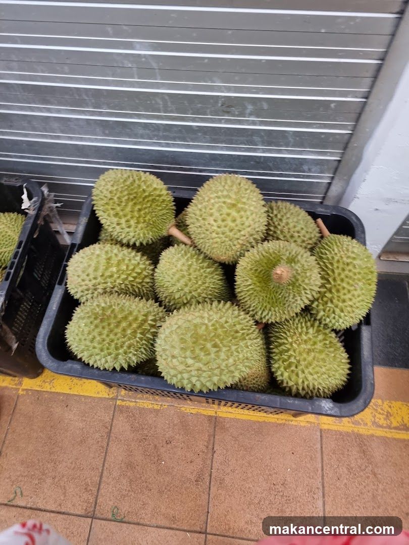 Durians in a Crate