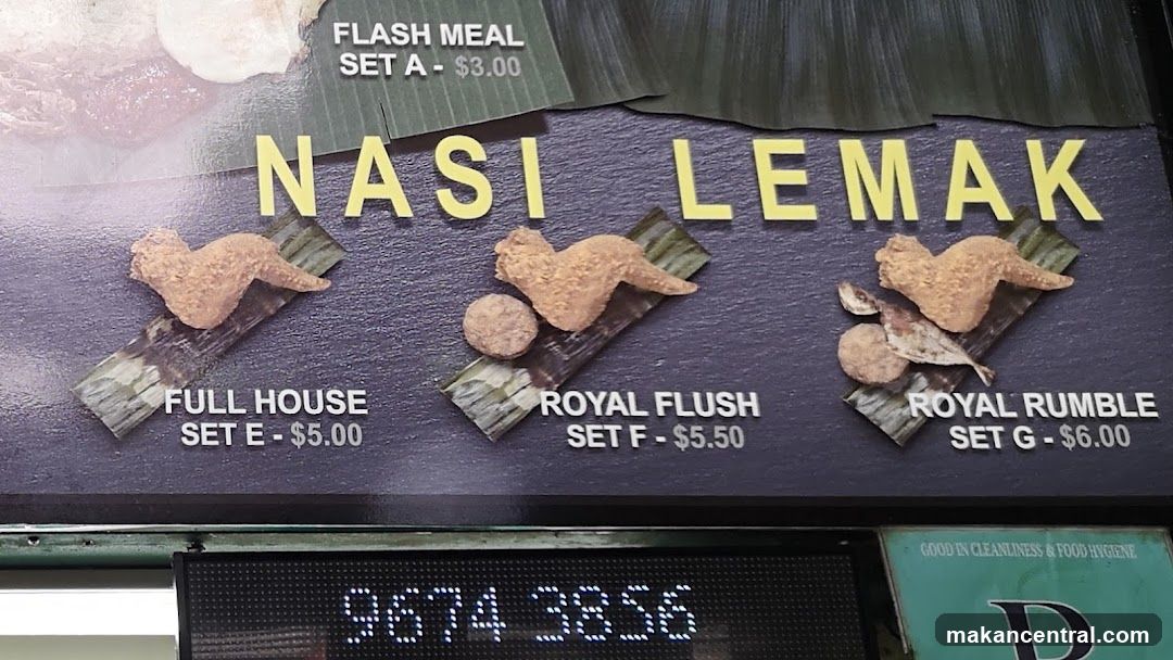Nasi Lemak Menu