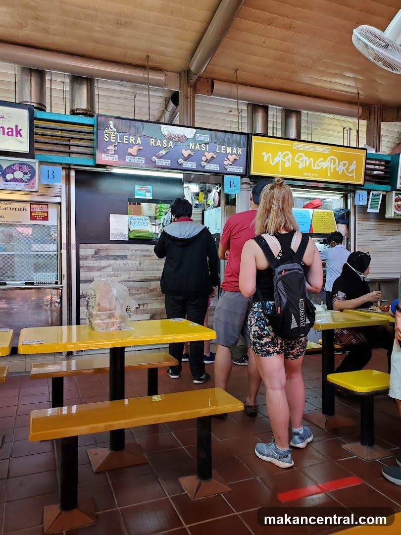 Food Stall with Nasi Lemak and Nasi Singapura