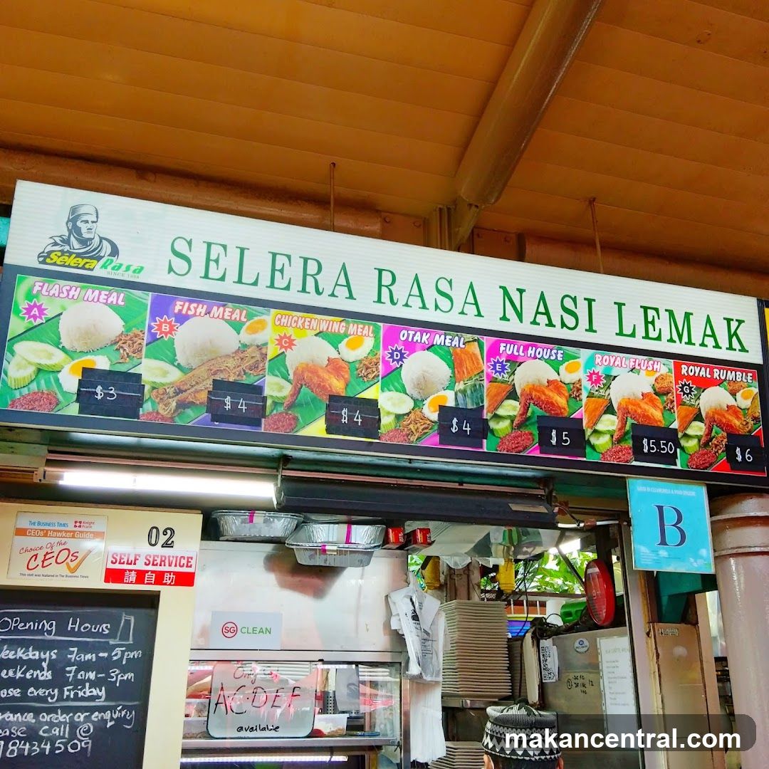 Selera Rasa Nasi Lemak Menu