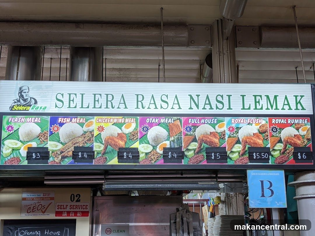 Selera Rasa Nasi Lemak Menu