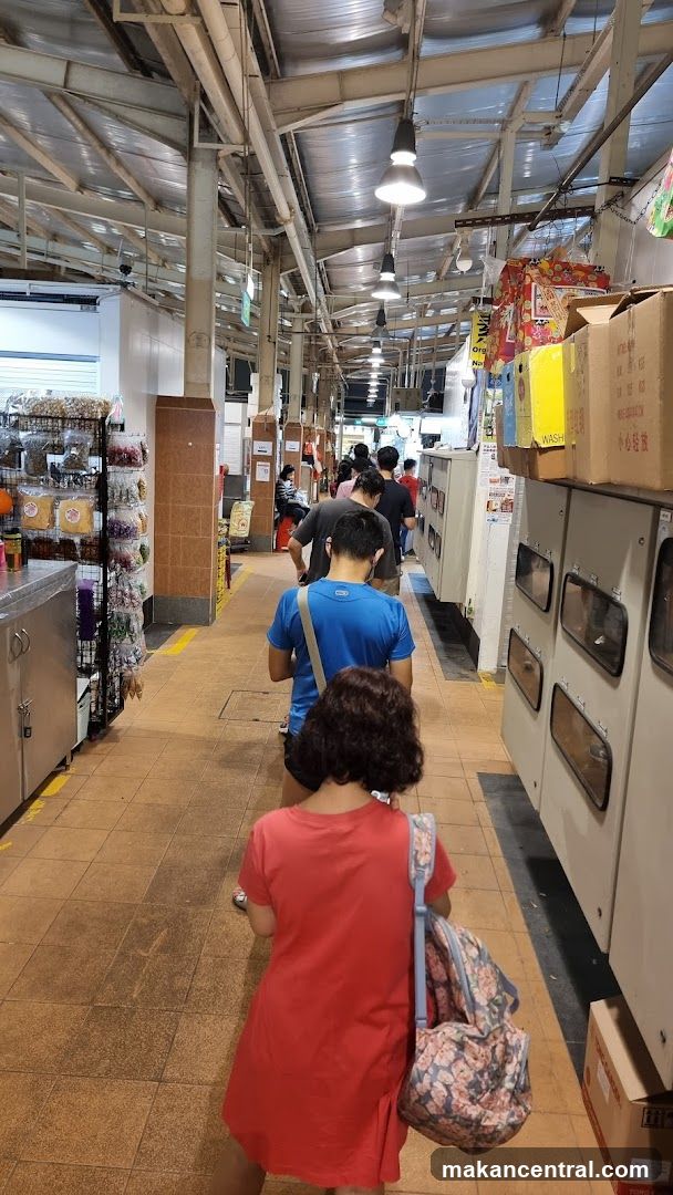 Market Hallway with Shoppers