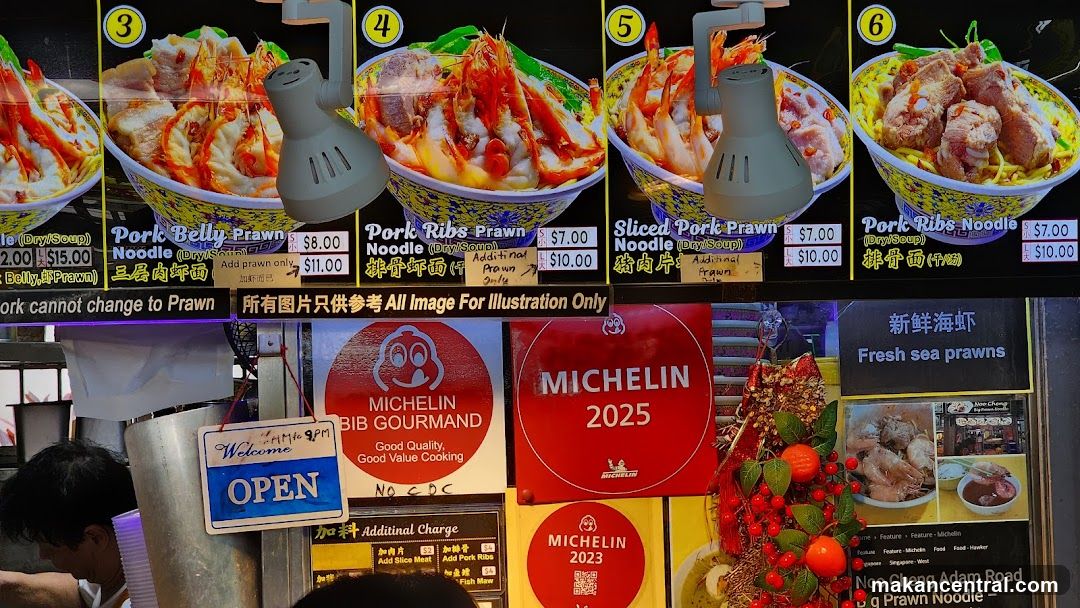 Food Stall Menu with Michelin Awards