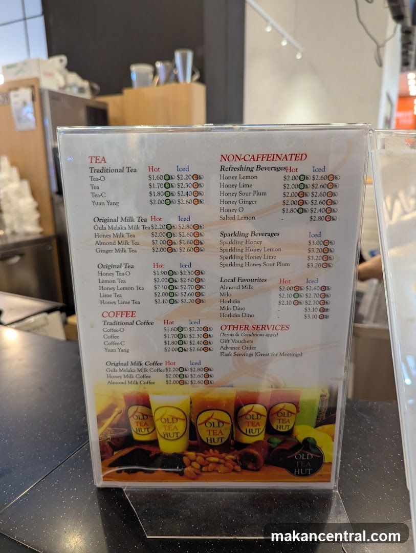 Old Tea Hut Menu