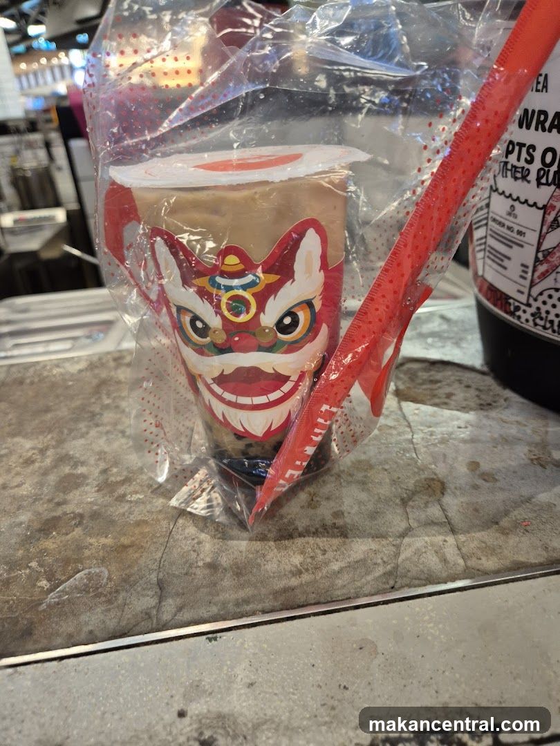 Bubble Tea with Lion Decoration