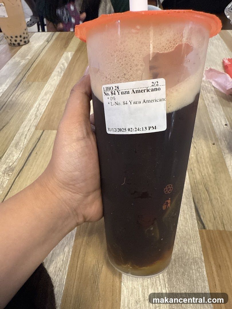 Yuzu Americano Drink