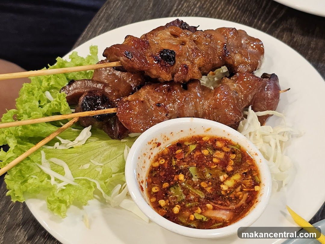 Grilled Meat Skewers with Dipping Sauce