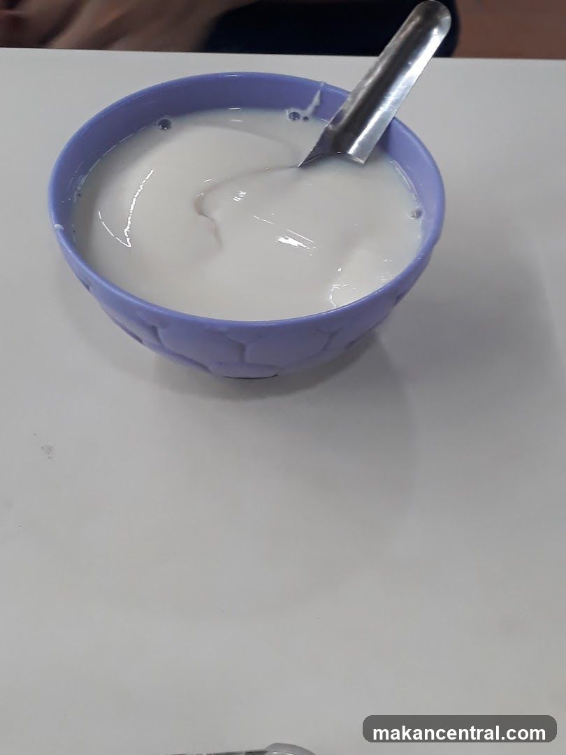 Bowl of yogurt with spoon