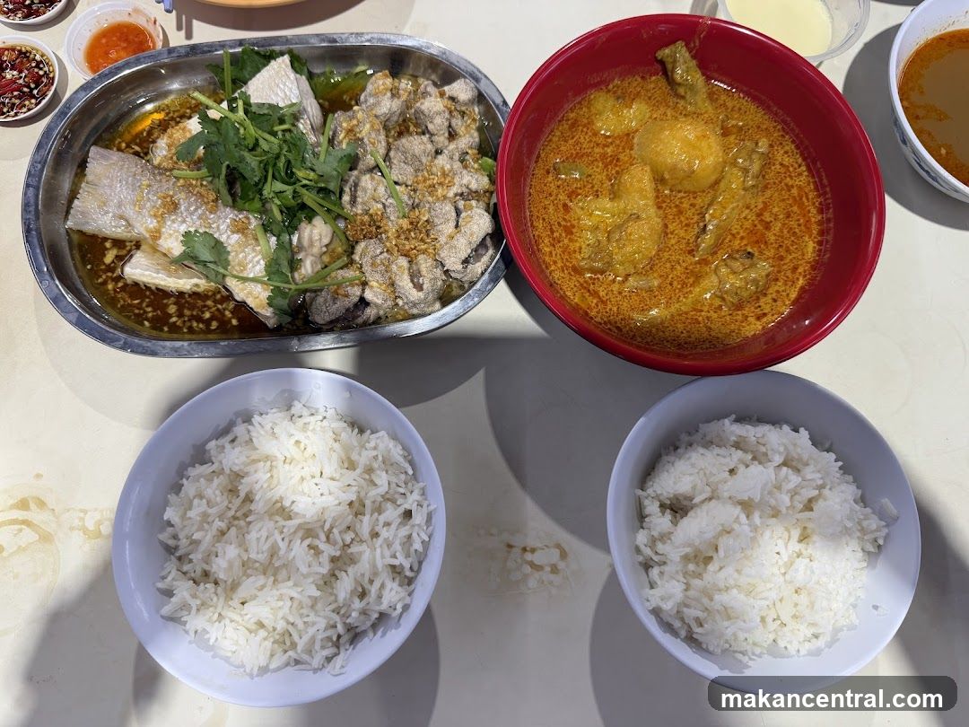Asian Meal with Fish and Curry