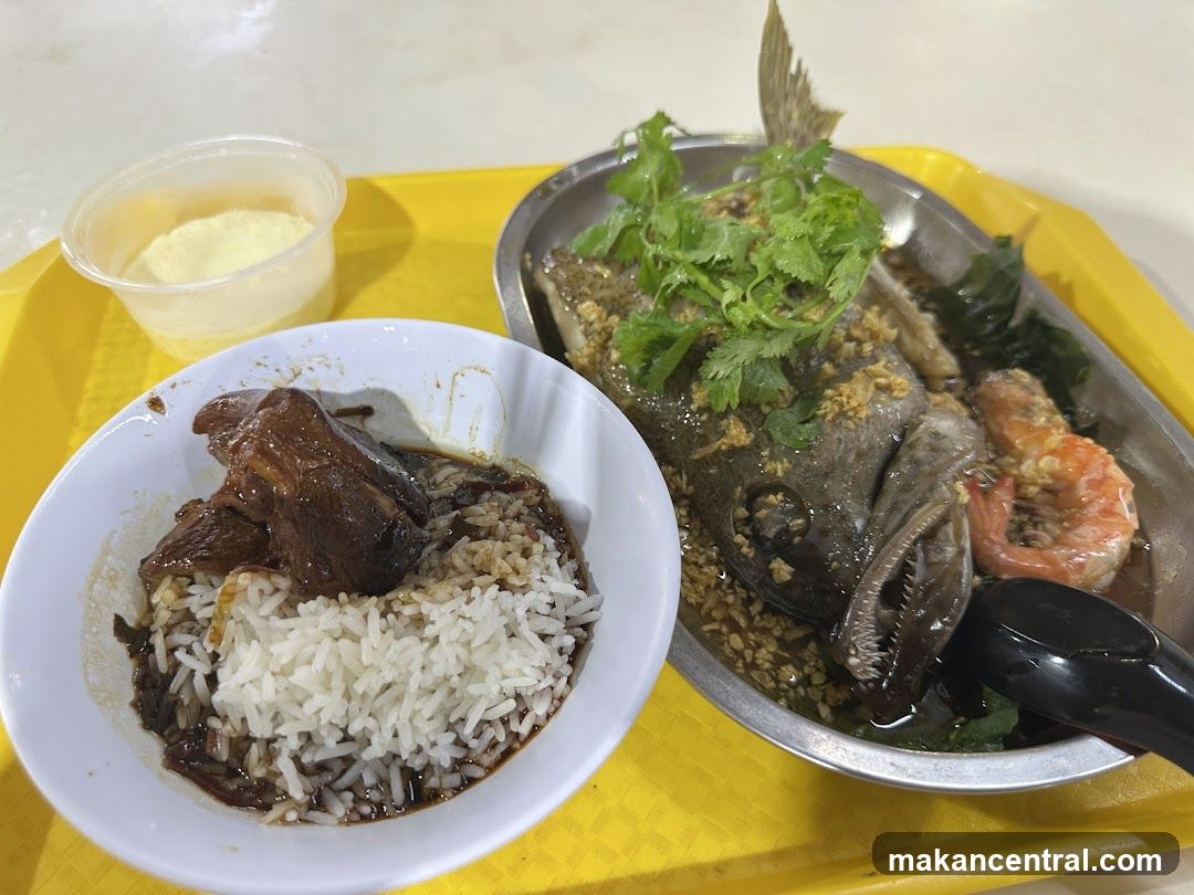 Steamed Fish and Braised Pork Rice