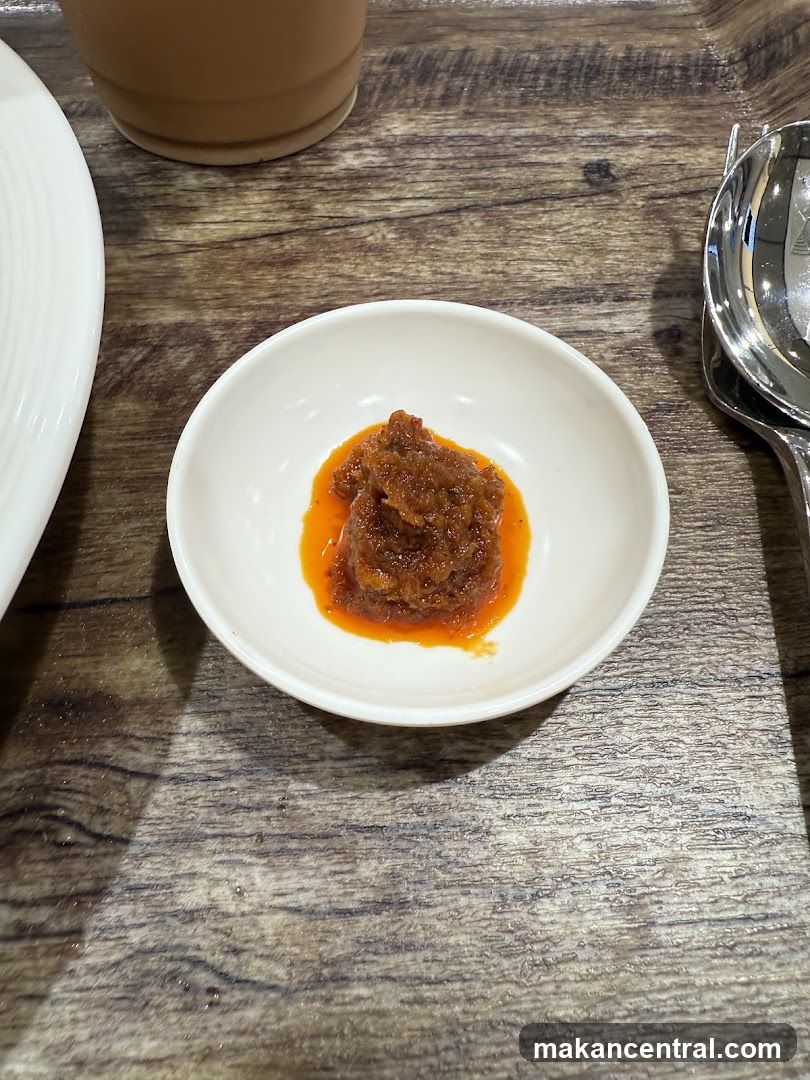 Condiment in a small bowl