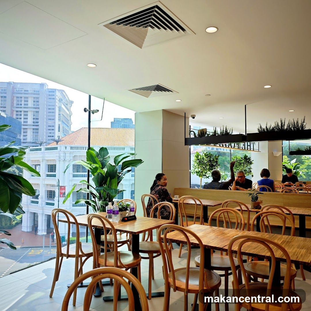 Cafe Interior with City View
