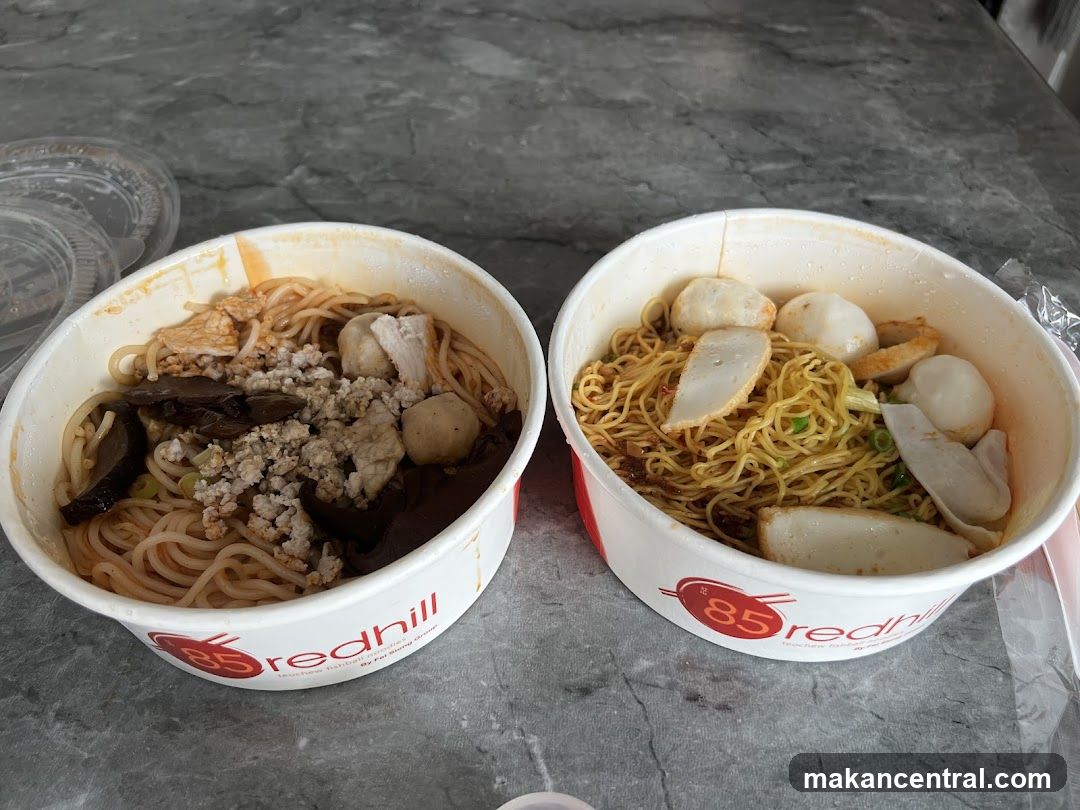 Two bowls of noodles