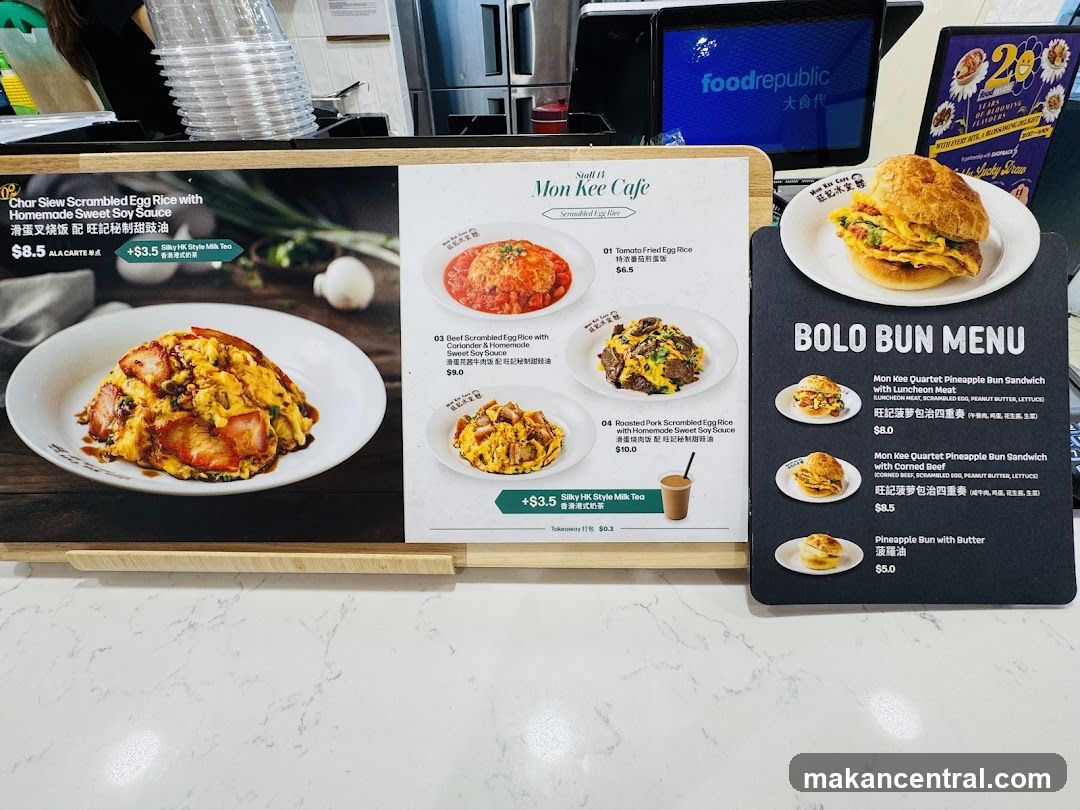 Mon Kee Cafe Menu