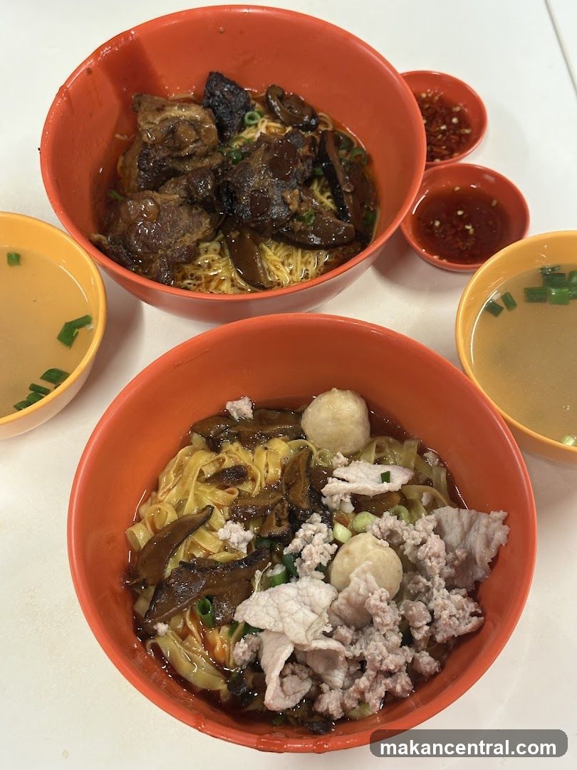 Noodles with Meat and Mushrooms
