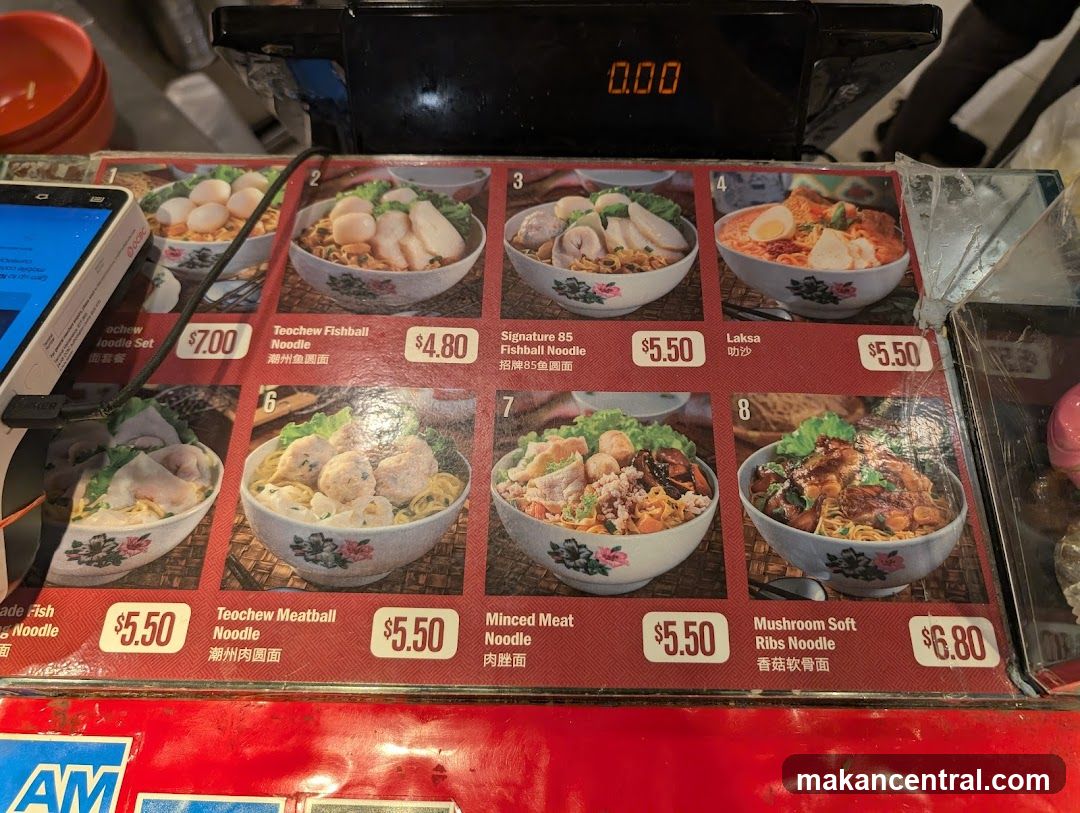 Noodle Menu