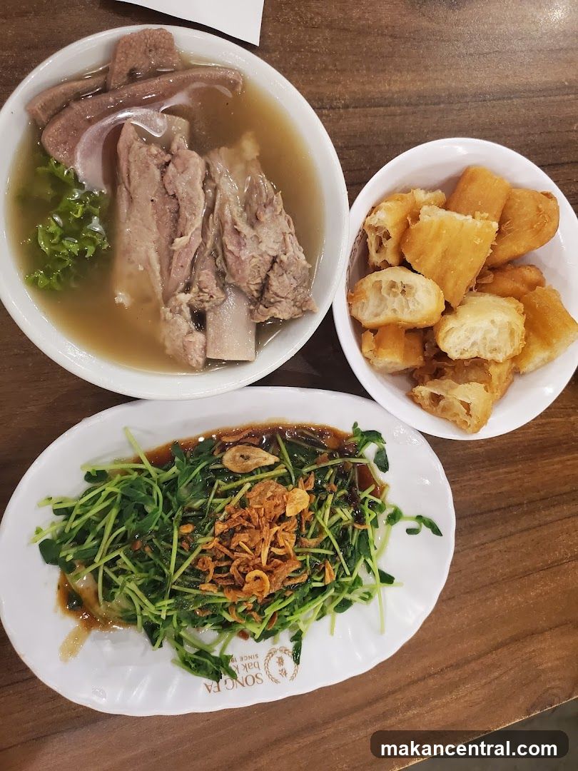 Bak Kut Teh and Stir-fried Greens