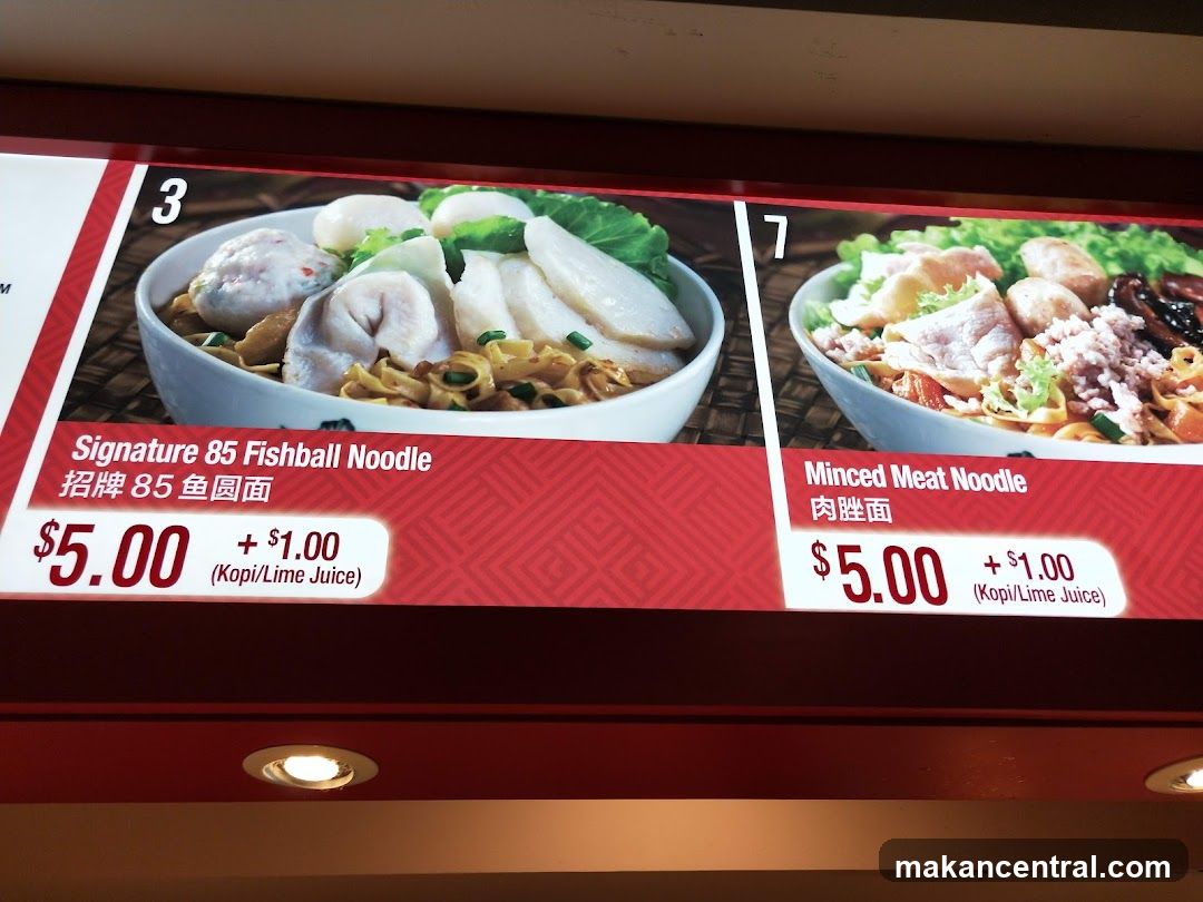 Noodle Menu