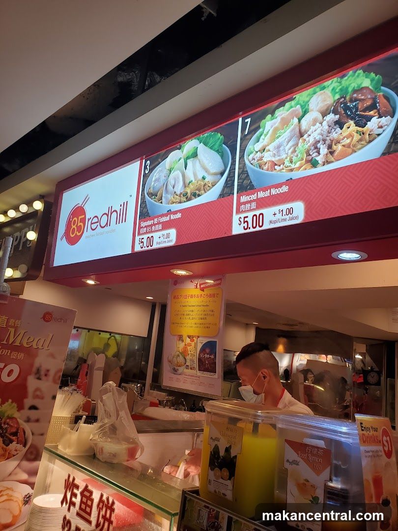 Food stall menu and display