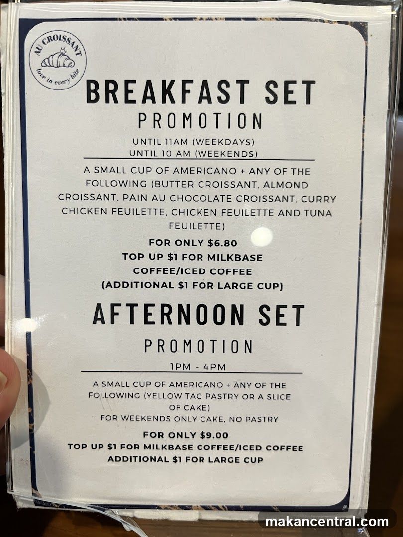 Breakfast and Afternoon Set Promotions