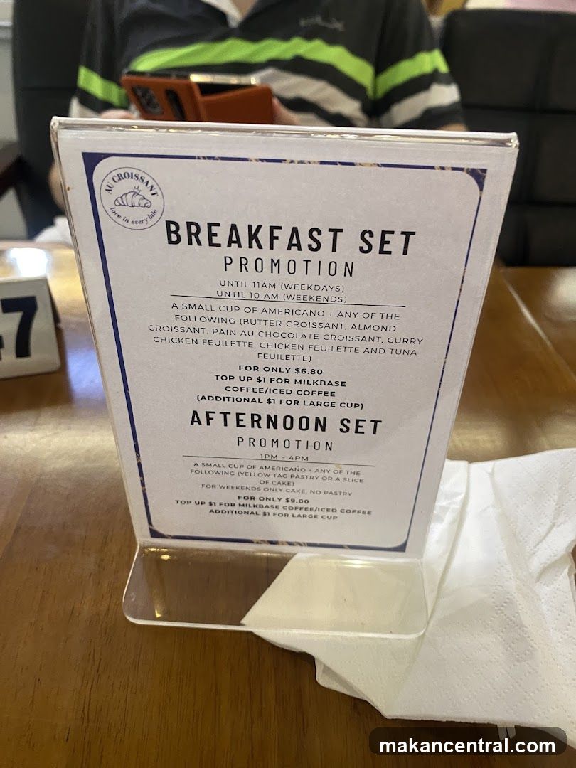 Breakfast and Afternoon Set Promotions