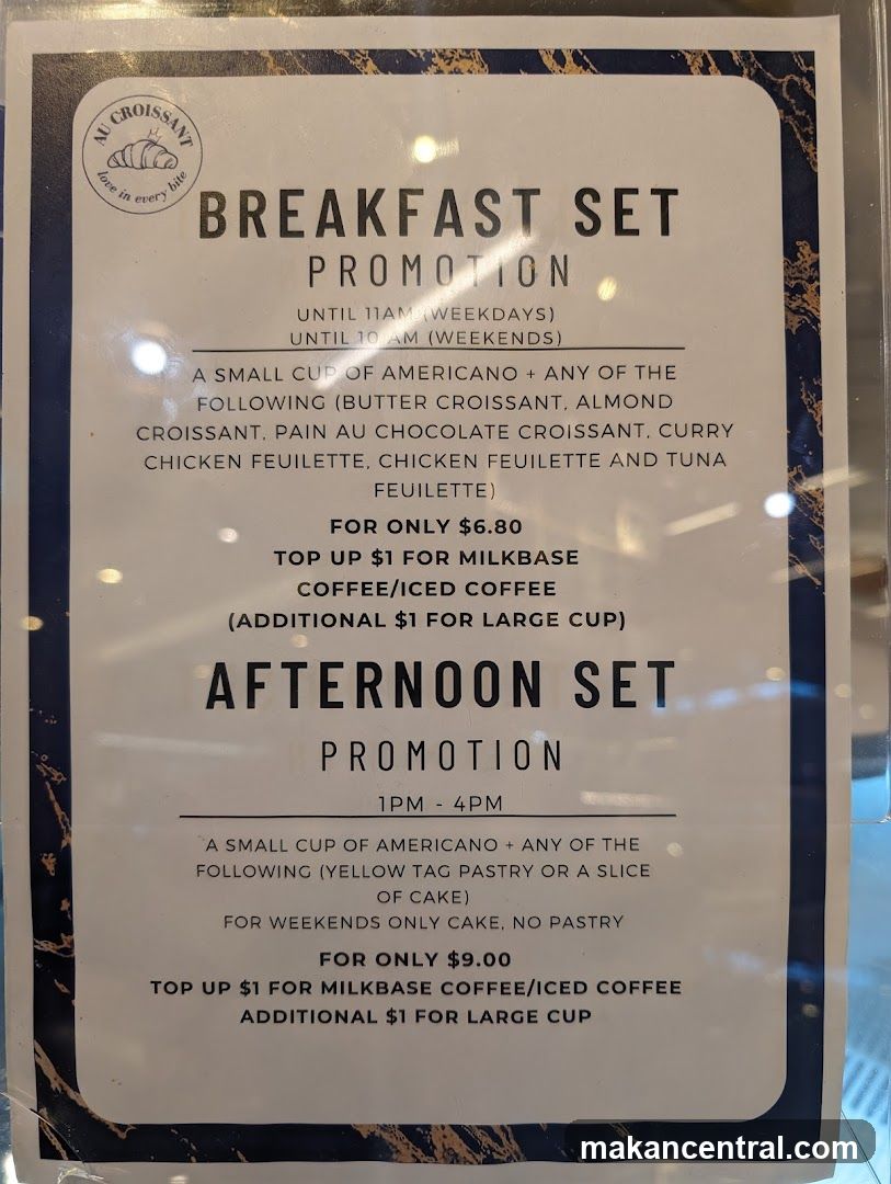 Breakfast and Afternoon Set Promotions