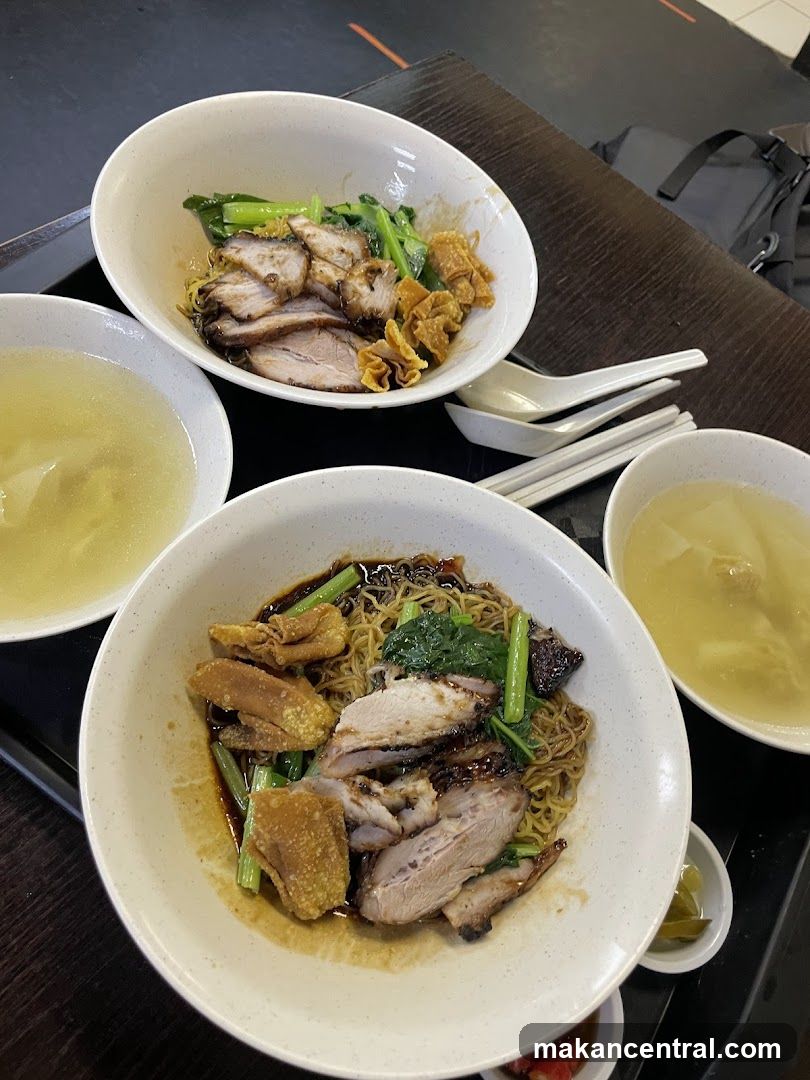 Noodles with Roasted Pork and Wontons