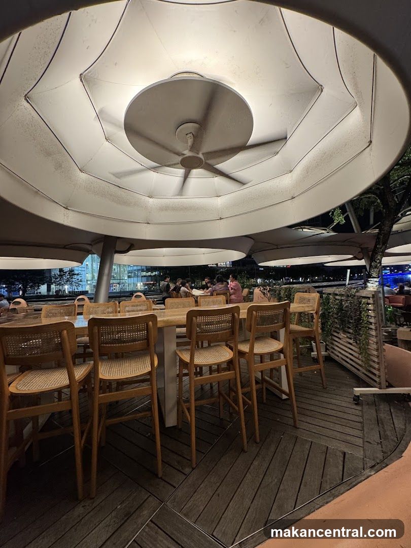 Outdoor Seating Area with Ceiling Fan