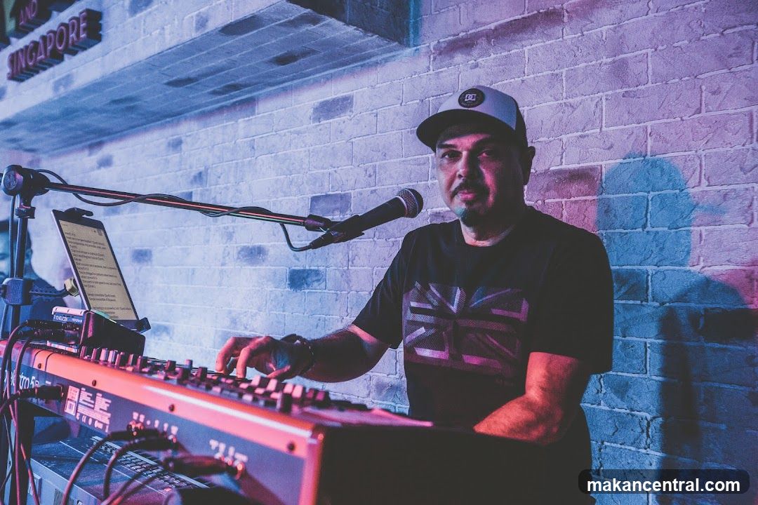 Keyboardist performing