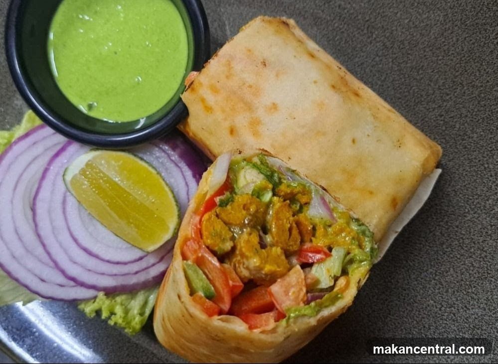 Chicken Wrap with Dipping Sauce