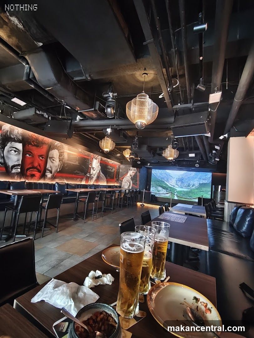 Bar Interior with Artwork and Beers