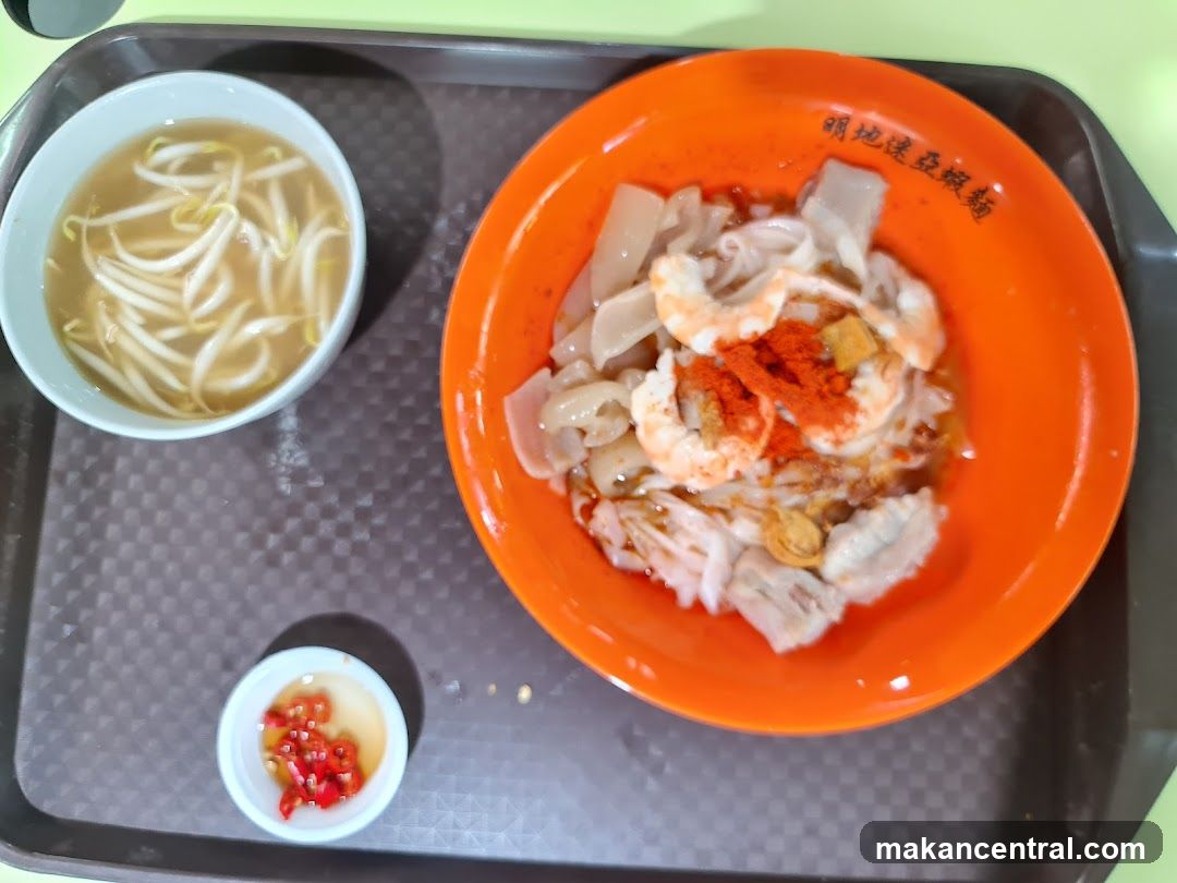 Noodles with Shrimp and Broth