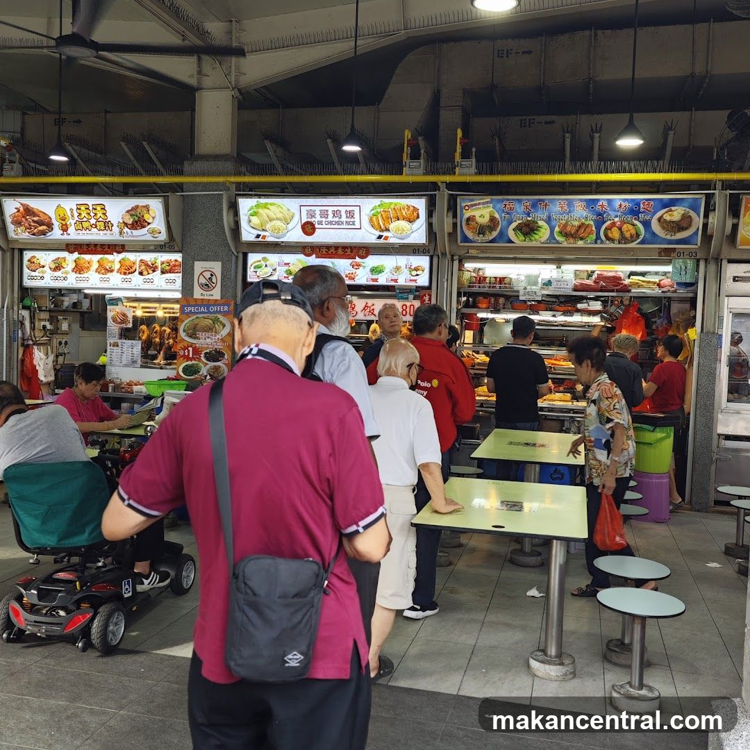 Food Stalls with Customers