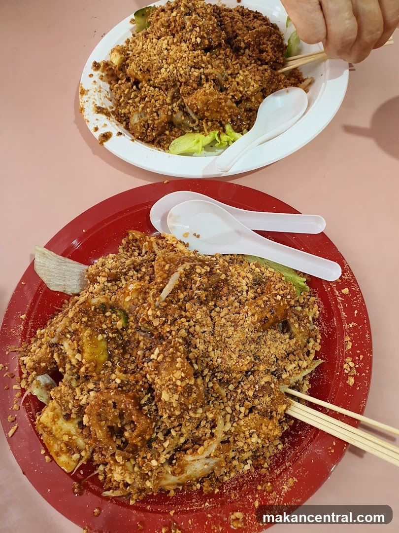 Two plates of Rojak