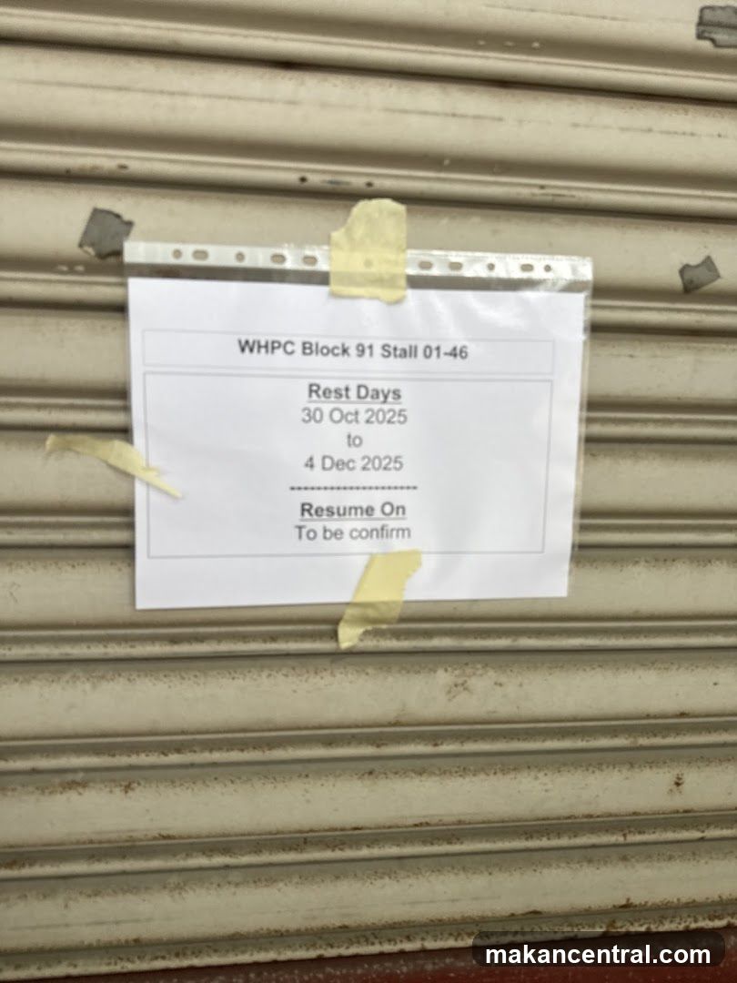 Stall Closure Notice