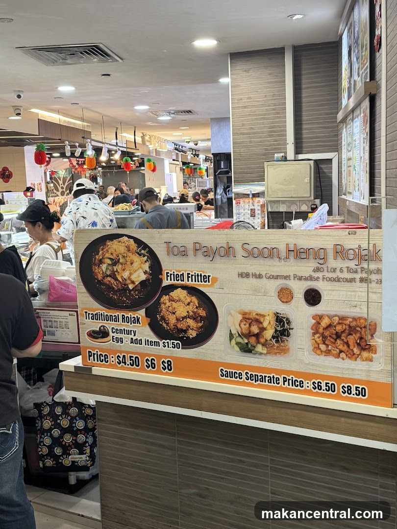 Toa Payoh Soon Heng Rojak Menu