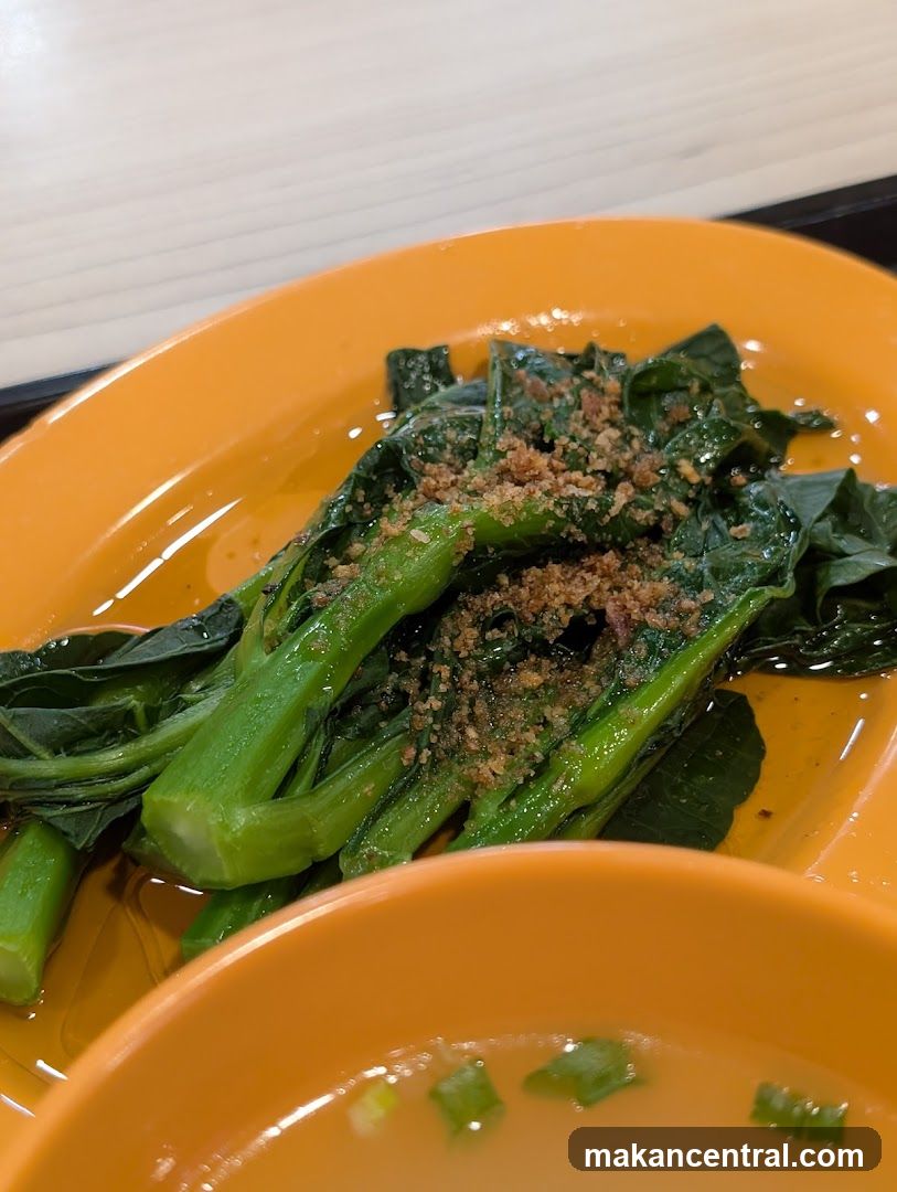 Stir-fried Greens with Toppings