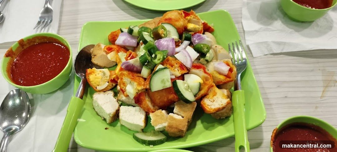 Plate of Food with Dipping Sauce