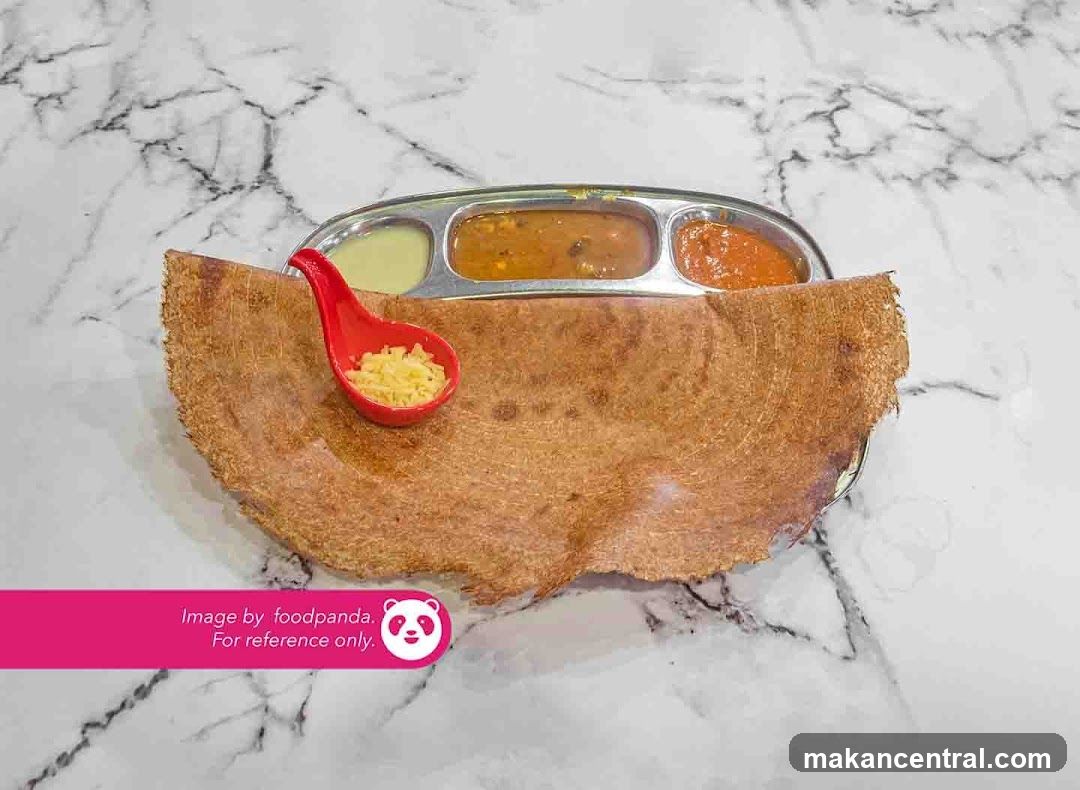 Dosa with accompaniments