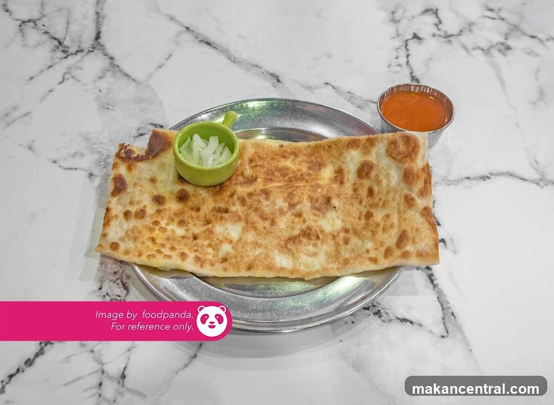 Roti Canai with Curry and Onion