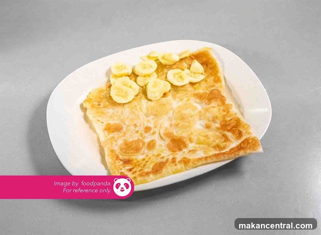 Roti Canai with Banana Slices
