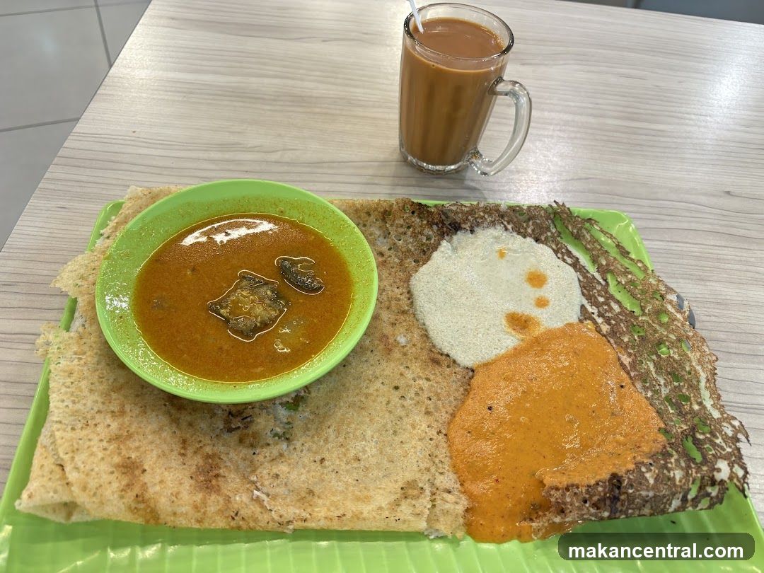 Dosa with Curry and Chutney